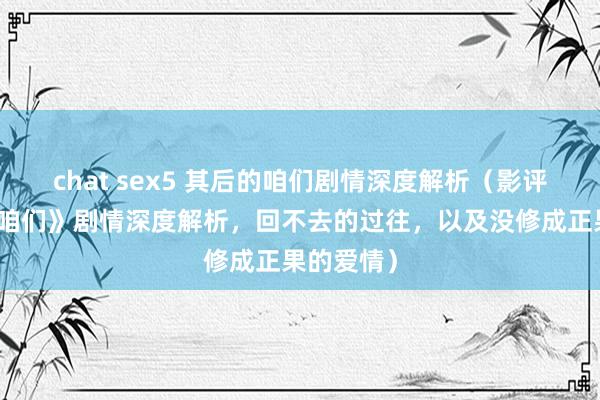 chat sex5 其后的咱们剧情深度解析（影评《其后的咱们》剧情深度解析，回不去的过往，以及没修成正果的爱情）