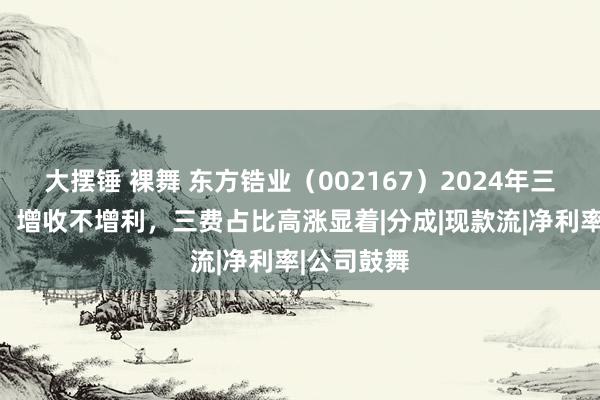 大摆锤 裸舞 东方锆业（002167）2024年三季报简析：增收不增利，三费占比高涨显着|分成|现款流|净利率|公司鼓舞