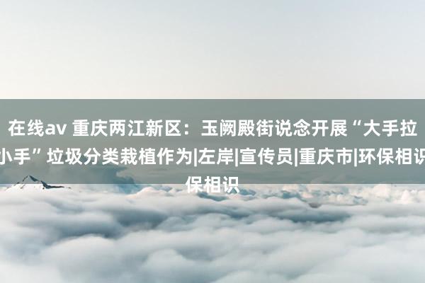在线av 重庆两江新区：玉阙殿街说念开展“大手拉小手”垃圾分类栽植作为|左岸|宣传员|重庆市|环保相识