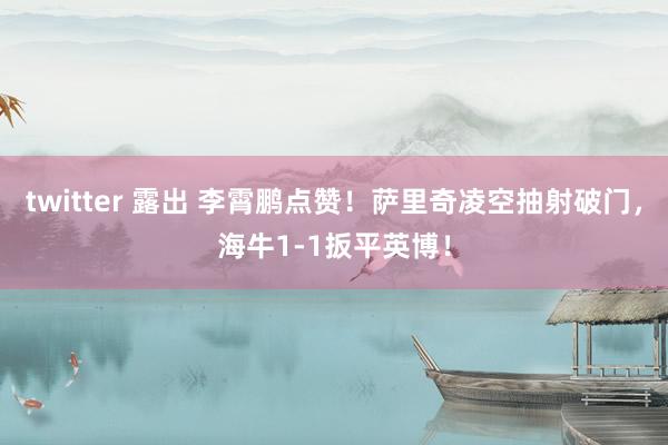 twitter 露出 李霄鹏点赞！萨里奇凌空抽射破门，海牛1-1扳平英博！